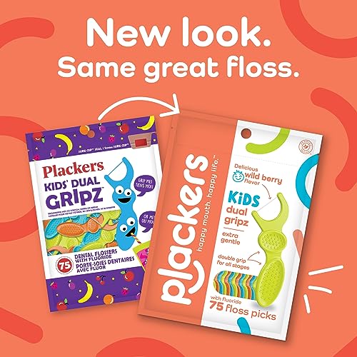 Buy now Plackers Kids Dental Floss Picks 75, Multicolor, Fruit Smoothie Swirl, Original Version, 300 Count (Pack of 4) at indiglob india