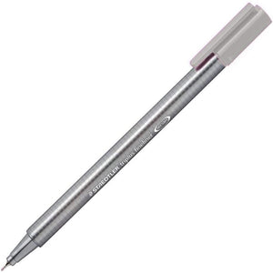 STAEDTLER Triplus Fineline 334 – Superfine Tip 0.3 mm Silver-Grey