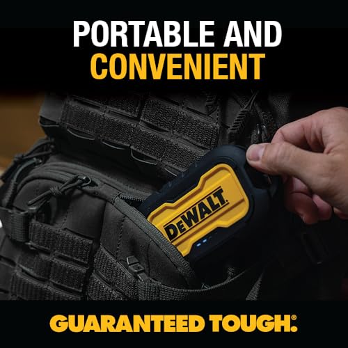 Buy now DEWALT Heavy Duty Portable Charger, Power Bank, Travel Worksite 10,000 mAh Battery Pack with USB-C Port for iPhone 17/16 Plus Pro Max, iPhone 15/14/13, Samsung Galaxy at indiglob india