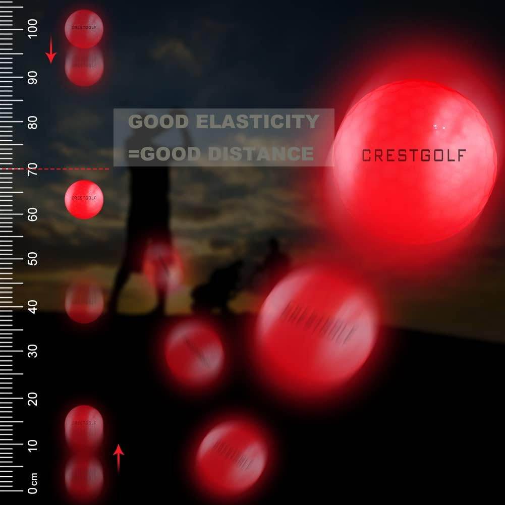 Crestgolf 6 Pack Glow in The Dark Golf Balls Light up Night Led Golf Balls with 12-Minute Reset Timer Gift Sets for Men Women - My Store