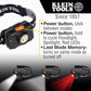 Buy now Klein Tools 56414 Rechargeable 2-Color LED Headlamp, Fabric Strap, Spotlight, Floodlight, Red LED, 800 Lumens, USB Cable, Camping, Running at indiglob india