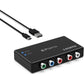Portta Component to HDMI Converter, YPbPr RGB + R/L Audio to HDMI v1.3 Converter Adapter Support 1080P 2 Channel LPCM for HDTV PS2 PS3 HDVD Player Wii Xbox