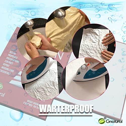 100% Cotton Paper，8.5 x 11 inch Business Paper, 24lb Inkjet Laser Printing Paper, White Color Waterproof Watermark Paper - 100 Sheets Low Starch - My Store