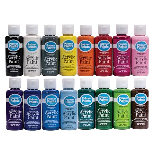 Buy now Palmer 2oz 16 Color Acrylic Paint Set, Perfect Color Selection at indiglob india