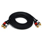 Monoprice 1.5ft Premium 2 RCA Plug/2 RCA Plug M/M 22AWG Cable - Black