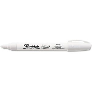 Sanford 35558 Sharpie Oil-Based Paint Marker, Medium Point, White, 1-Count