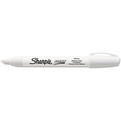 Sanford 35558 Sharpie Oil-Based Paint Marker, Medium Point, White, 1-Count