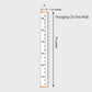 Buy now Mibote Baby Growth Height Chart Handing Ruler Wall Decor for Kids, Canvas Removable Height Growth Chart 79" x 7.9" (Black & White) at indiglob india
