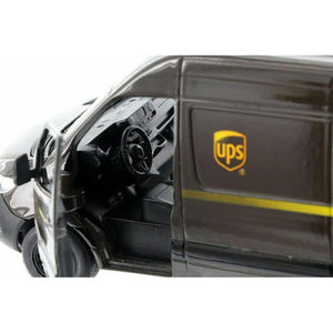 KiNSMART - Mercedes-Benz Sprinter UPS Edition Cargo Van, 1:48 O Scale Die Cast Metal Model Toy Van, Pull-Back Action