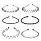 Buy now Nomakk 6 Pieces Metal Headbands Wavy Hairband Spring Hair Hoop Sports Fashion Hair Bands Unisex Black Elastic Non Slip Simple Headwear Accessories Default at indiglob india