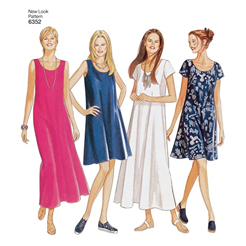 Buy now New Look U06352A Misses' Dress Sewing Pattern Packet, Code 6352, Sizes 8-10-12-14-16-18 at indiglob india
