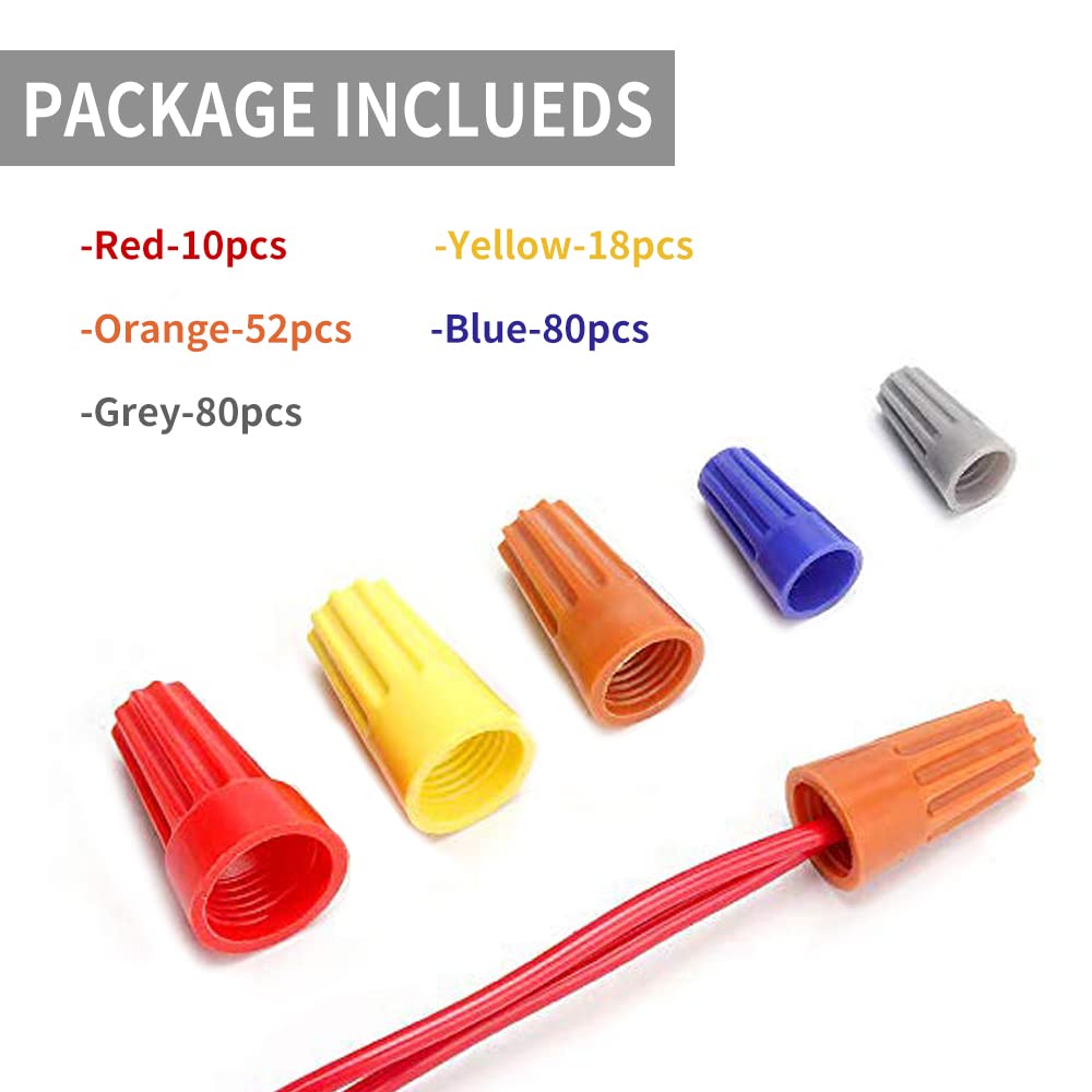 Buy now 240 Pcs Electrical Wire Connectors Screw Terminals - Twist Nuts Caps Wire Connection, Spring Insert Assortment kit at indiglob india