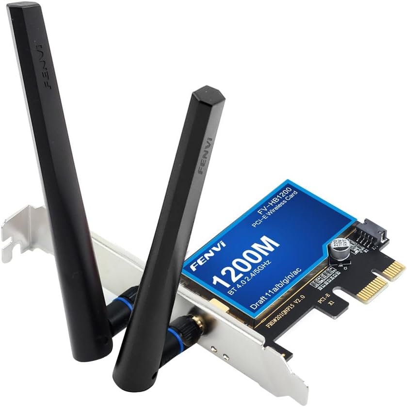 PCI-E WiFi Card BT4.0 for MacOS Windows 7/8/10/11 802.11a/g/n/ac PCI-E PCI Network Adapter mac-Compatible Wi-Fi AirDrop Handoff Instant Hotspot macOS MIMO Mac OS X natively Supported BCM4360 AC1200