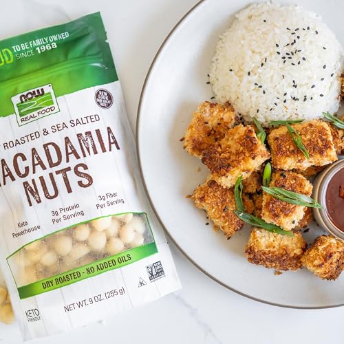 Buy now NOW Foods, Macadamia Nuts, Dry Roasted with Sea Salt, Source of Fiber, Gluten-Free and Certified Non-GMO, 9-Ounce (Packaging May Vary) at indiglob india