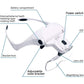 Headband Magnifier Glasses LED Magnifying Loupe Head Mount Magnifier Hands—Free Bracket and Headband are Interchangeable 5 Replaceable Lenses1.0X,1.5X,2.0X,2.5X,3.5X (Upgraded Version)