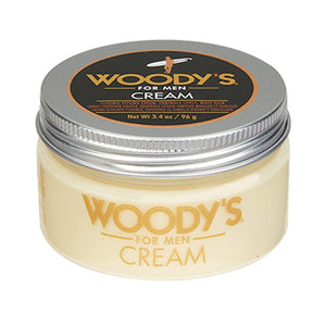 Woody's Styling Cream for Men, Flexible Styling Cream, Controls Curly and Wavy Hair, Water-Soluble with a Healthy Shine Finish, Adds Volume and Thickness, contains Fibroin, Compact-size, 3.4 oz. 1-pc