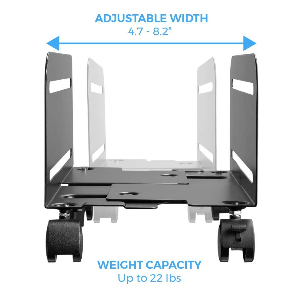 Buy now HumanCentric Adjustable PC Stand for Floor, Computer Tower, Adjustable PC Holder, CPU Rolling Cart, for Gaming & Desktop Computers, Under Desk, Fits Computer Cases 4.7" to 8.2" up to 22lbs at indiglob india