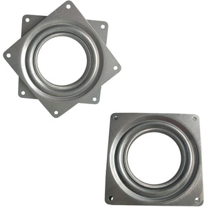 2 Pcs 4 Inch Susan Turntable Bearings Susan Turntable Lazy Susan Turntable Square Rotating Bearing Plate Lazy Susan Hardware Swivel Plate, for Swivel Plate,Corner Cabinet,Revolving Shelve in Kitchen