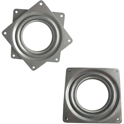 2 Pcs 4 Inch Susan Turntable Bearings Susan Turntable Lazy Susan Turntable Square Rotating Bearing Plate Lazy Susan Hardware Swivel Plate, for Swivel Plate,Corner Cabinet,Revolving Shelve in Kitchen