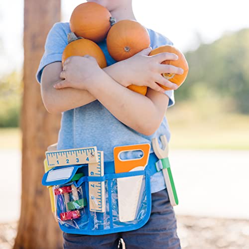 Buy now Melissa & Doug Deluxe Tool Belt Set - 5 Wooden Tools, 8 Building Pieces, Adjustable Belt at indiglob india