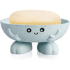 Soap Holder, Cute Soap Dish for Kids Children, Creative Lovely Bar Soap Tray Counter for Shower Bathroom Kitchen Countertop - Pink - Blue