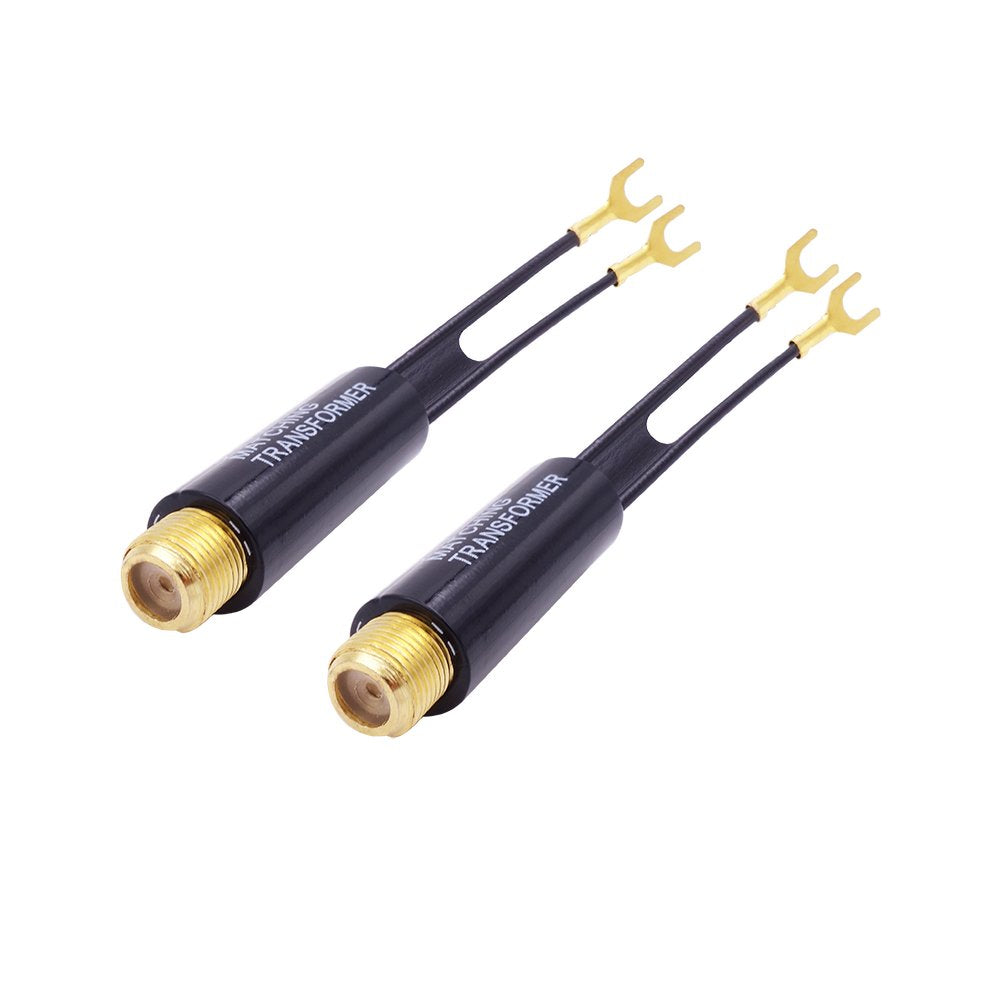 Buy now Fancasee 2-Pack Gold Plated 75 Ohm to 300 Ohm UHF/VHF/FM Matching Transformer Converter Adapter with F Type Female Plug Jack Coax Coaxial Connector for TV Satellite Aerial FM AM Antenna at indiglob india