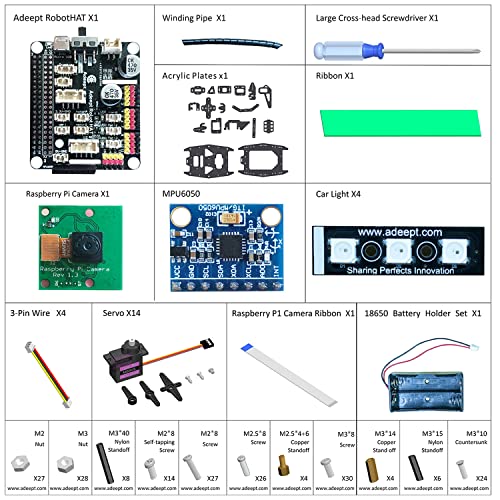Buy now Adeept RaspClaws Hexapod Spider Robotic Kit Compatible with Raspberry Pi 4 3 Model B+ B, OpenCV Target Tracking, Video Transmission, Raspberry Pi STEAM Crawling Robot with PDF Manual at indiglob india