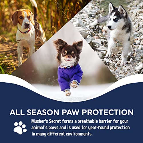 Buy now Musher’s Secret Dog Paw Wax 200g – Natural Paw Balm for Dogs with Vitamin E – Helps Protect Paws from Hot Pavement, Ice & Salt – Moisturizes Cracked Pads – Lick-Safe, Non-Toxic Dog Paw Protector at indiglob india