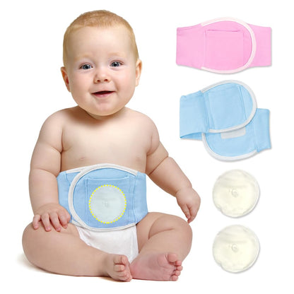 Umbilical Hernia Belt Baby Belly Button Band Newborn Cover Infant Tummy Wrap Umbilical Cord Belt Baby Support Truss Child Adjustable Belly Band Abdominal Navel Relief (Medium)