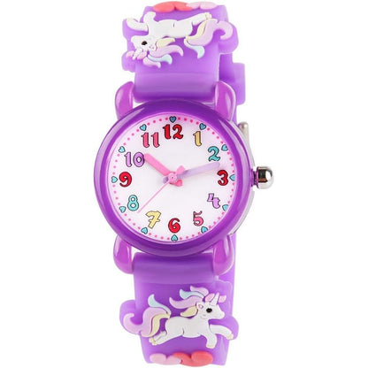 Venhoo Kids Watches 3D Cute Cartoon Waterproof Silicone Children Toddler Wrist Watches Time Teacher Gifts for 3-10 Ages Boys Little Child-Universe…