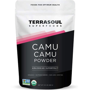 Terrasoul Superfoods Organic Camu Camu Powder, 3.5 Oz, Amazonian Superfruit for Immune Support, Smoothie Boost, and Vitamin C Antioxidant-Rich Recipes