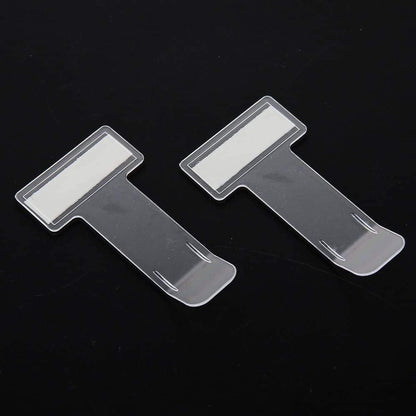 2 Pcs Car Transparent Invoice Ticket Folder Car Windscreen Window Parking Permits Ticket Holder Clip