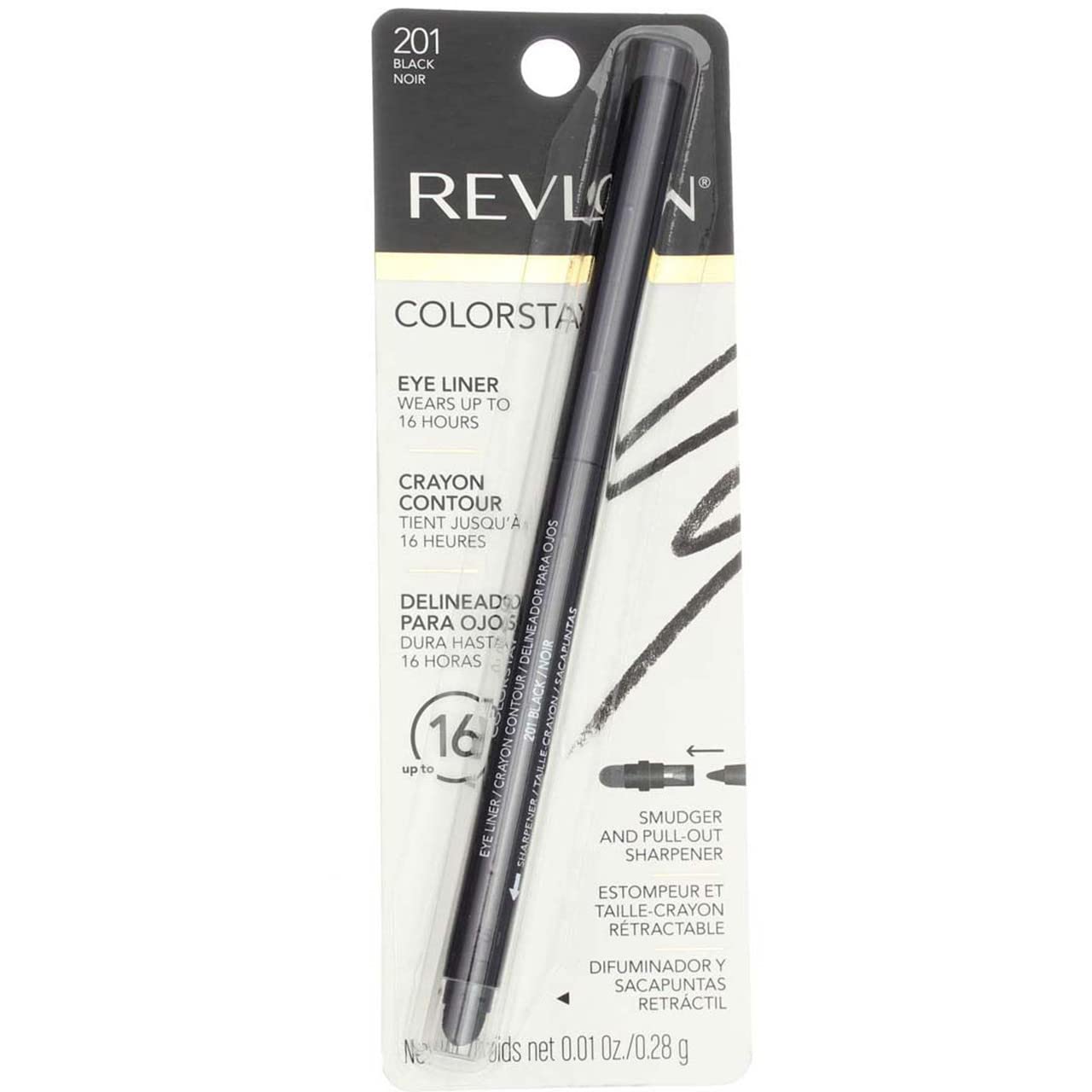 Buy now Revlon ColorStay Eyeliner Pencil, Black [201], 0.01 oz (Pack of 12) Black 201 0.01 Ounce (Pack of 12) at indiglob india