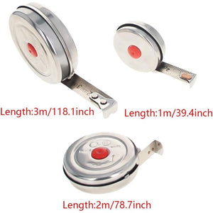 Utoolmart Tape Measure Set 1M 2M 3M (3.3ft, 6.6ft, 9.8ft), Steel Retractable Professional Tape, Metric Scale, Steel Case Measuring Tape 1 Set