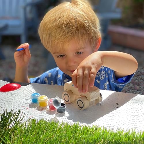Buy now Melissa & Doug Created by Me! Paint & Decorate Your Own Wooden Vehicles Craft Kit For Kids 2 Pack – Monster Truck, Train at indiglob india
