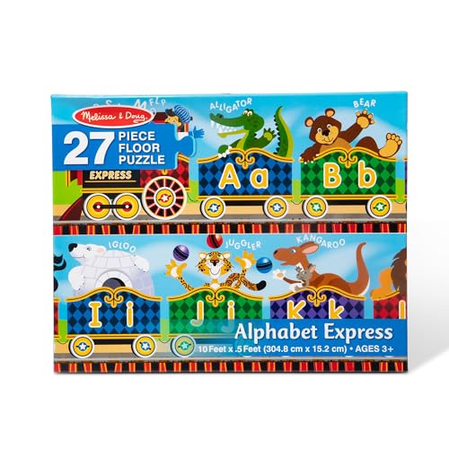 Buy now Melissa & Doug Alphabet Express Jumbo Jigsaw Floor Puzzle (27 pcs, 10 feet Long) - FSC Certified at indiglob india