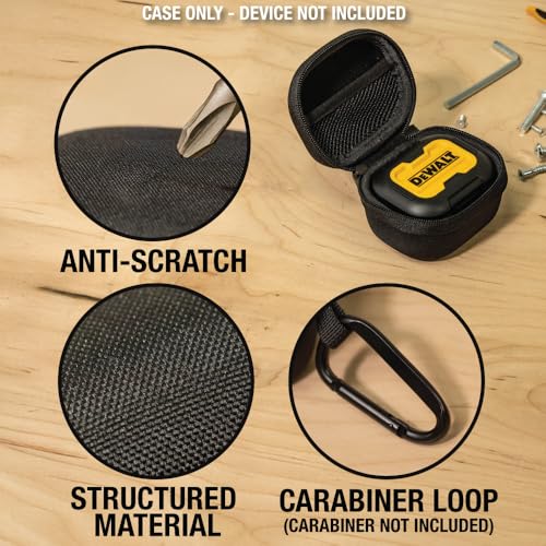 Buy now DEWALT Heavy Duty Protective Headphone Case for TWS Earbuds & Wearable Speaker, Compact Lightweight w/EVA Headphone Case Hard Shell, Shockproof, Water-Resistant, Soft Interior & Accessory Mesh Pocket at indiglob india
