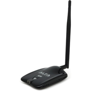 ALFA AWUS036NHA Wireless B/G/N USB Adaptor - 802.11n - 150 Mbps - 2.4 GHz - 5 dBi Antenna - Long Range - Atheros Chipset - Windows XP/Vista 64-Bit/128-Bit Windows 7 Compatible, TAA Compliant