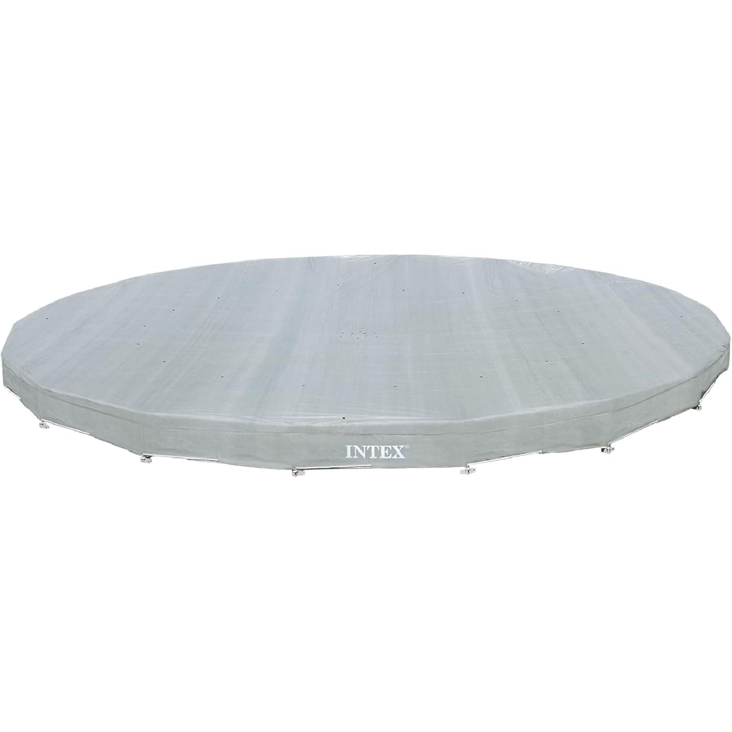 Buy now INTEX 28031E Pool Cover: For 12ft Round Metal Frame Pools – Includes Rope Tie – Drain Holes – 10in Overhang – Snug Fit 18ft round Pool Cover at indiglob india