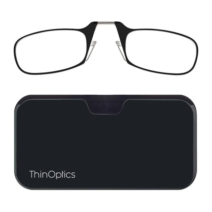 Buy now ThinOptics unisex-adult Reading Glasses + Black Universal Pod Case | Black Frames, 2.00 Strength Readers Black Frames / Black Case, 44 mm at indiglob india