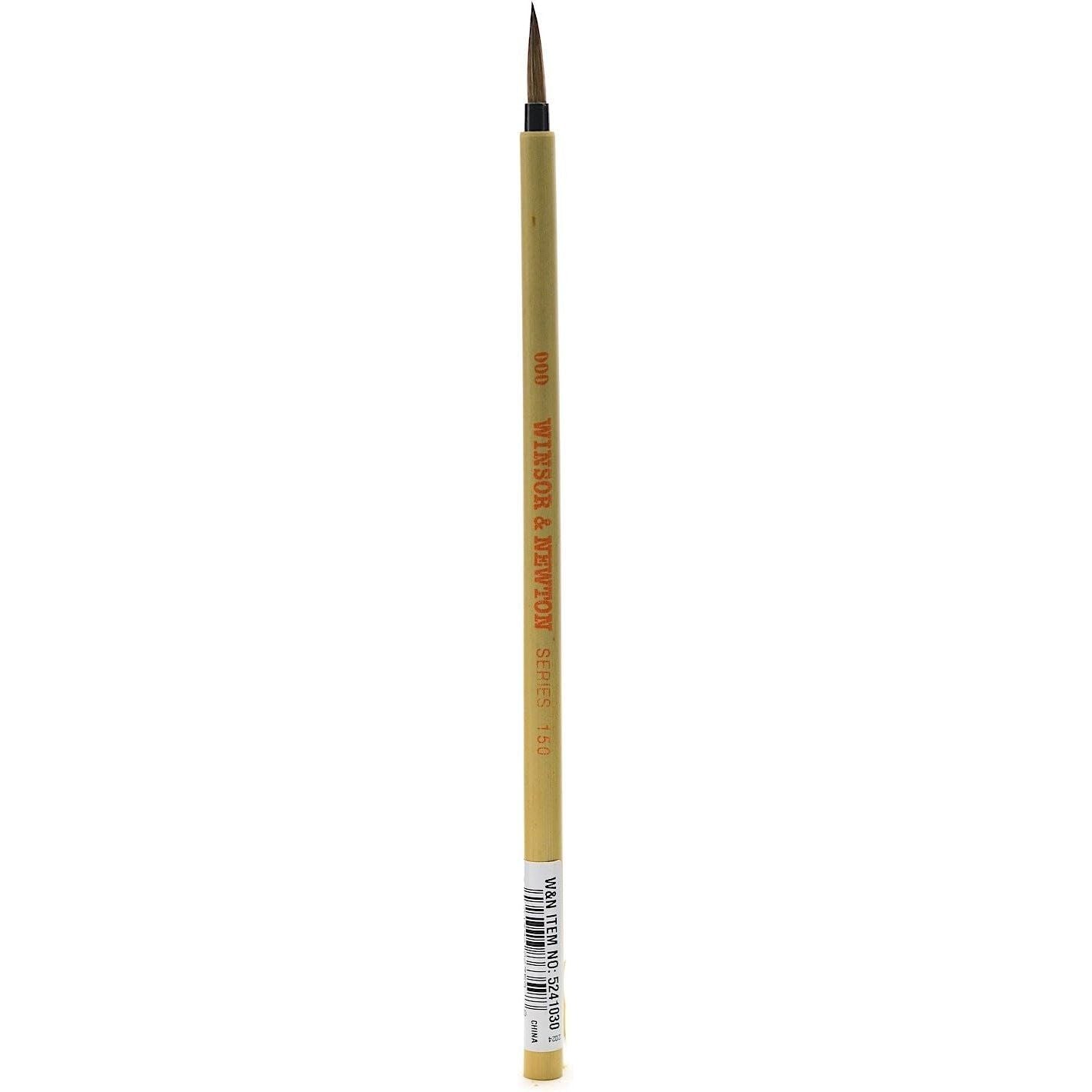 Winsor & Newton Series 150 Bamboo Short Handle Brush-Round #000,Brown