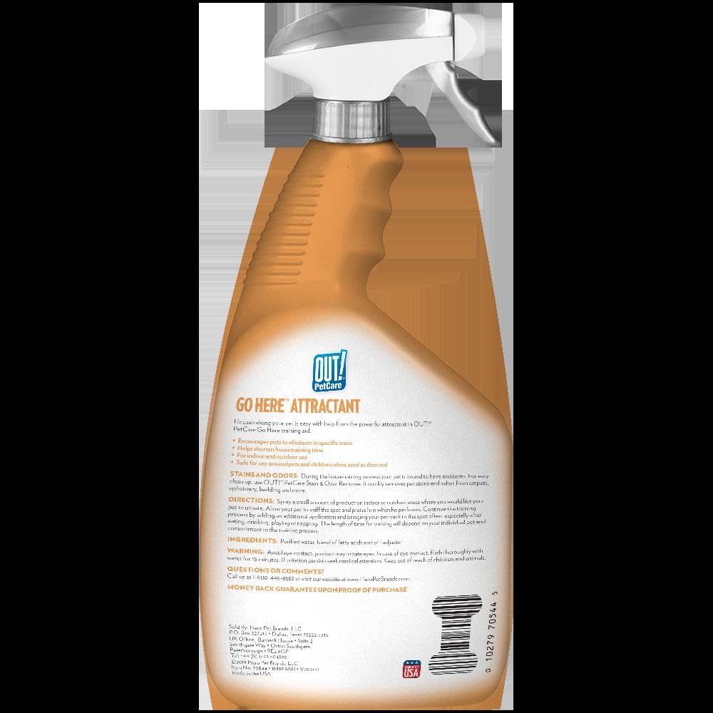 Buy now OUT! PetCare Go Here Attractant Dog and Puppy Potty Training Spray, Safe & Effective Puppy Pee Spray, Dog Housebreaking Supplies, Indoor and Outdoor House Training Tool, 32 oz at indiglob india