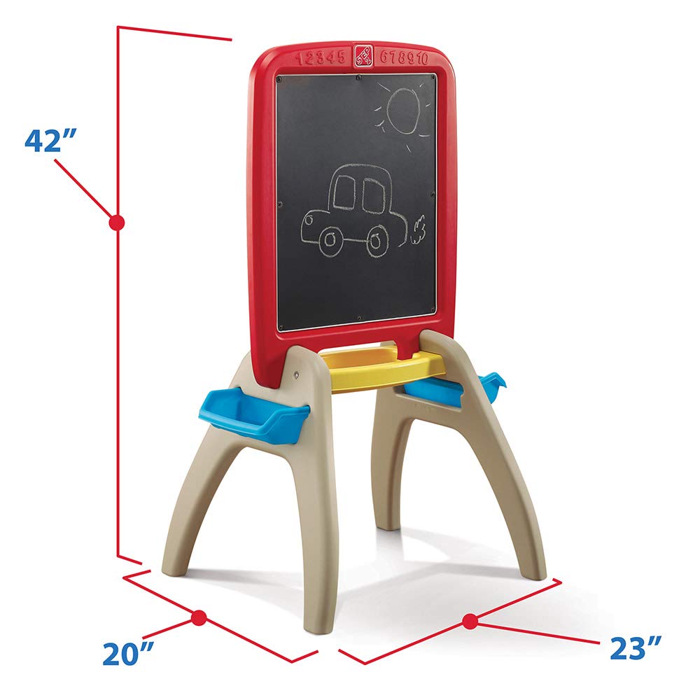 Buy now Step2 All Around Easel for Two, Kids Activity Table, Double-Sided Art Board, Made of Durable Plastic, Includes 94-Piece Soft Foam Magnets, For Toddlers 3+ Years Old at indiglob india