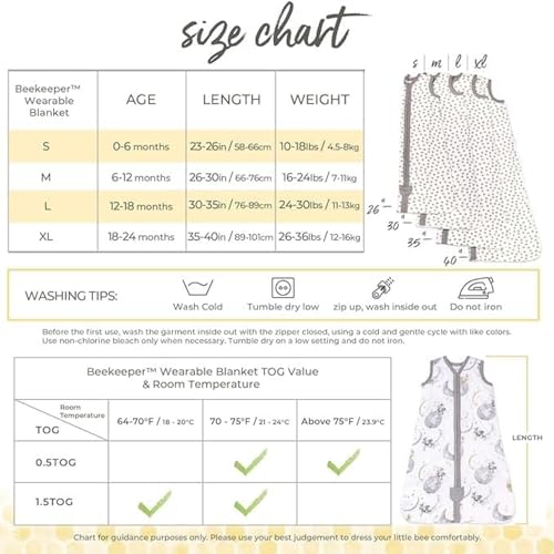 Buy now Burt's Bees Baby unisex-baby Beekeeper Wearable Blanket, 100% Organic Cotton, Swaddle Bag at indiglob india