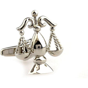 MRCUFF Lawyer Scales of Justice Attorney Law Legal Pair Cufflinks in Presentation Gift Box & Polishing Cloth