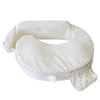 My Brest Friend Deluxe Organic Nursing Pillow 100% Organic Cotton Slipcover Ergonomic Breastfeeding Pillows Supports Both Mom and Baby Breastfeeding Essentials Handy Side Pocket Cream - Organic Cream