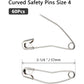 60Pcs Curved Safety Pins Size 4, 2-1/4 inch / 57mm Quilting Basting Pins, Bent Safety Pins for Quilting and Knitting (Sliver)