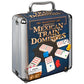 Buy now Spin Master Games, Mexican Train Dominoes Set in Aluminum Carry Case, Includes Colorful Trains for Fun-Filled Family Game Night, for Kids & Family, 2-8 Players, for Ages 8 & Up at indiglob india