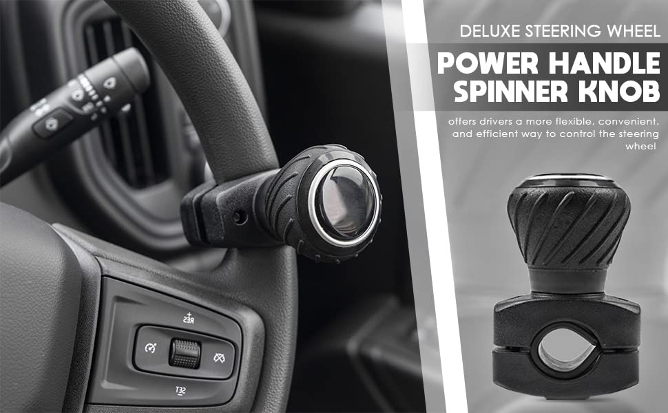 Buy now Deluxe Steering Wheel Power Handle Spinner Knob - Universal Steering Wheel Fit for Cars, Trucks, Tractors, Mowers, Forklifts, etc at indiglob india