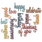 Buy now Sizzix SIZ660223 Tholtz Thinlits Die Celebration Words Scrpt Tholtz Thinlits Die , White at indiglob india